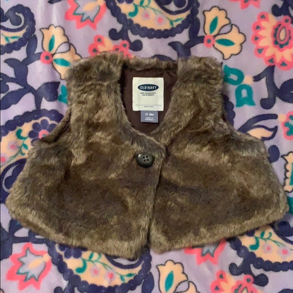 New without tags Baby Gap fur vest